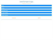 Tablet Screenshot of castledoningtonsurgery.co.uk